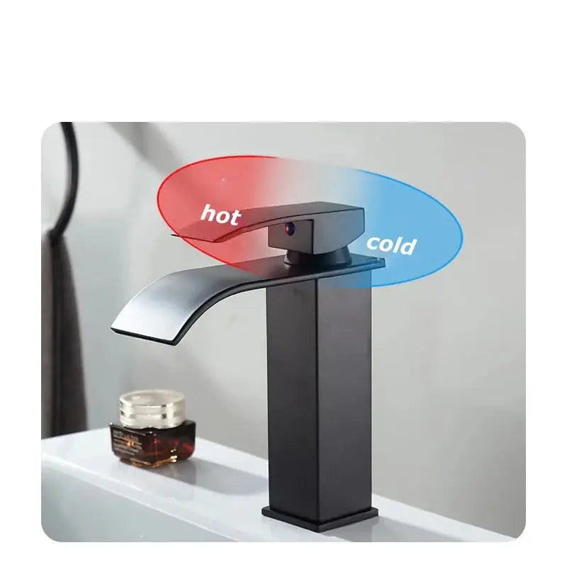 Mitigeur Cascade Design en Acier Inoxydable - Robinet de Lavabo