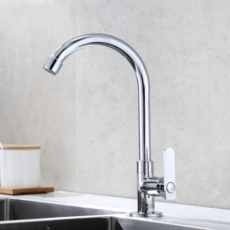 Robinet Mitigeur Moderne en Inox Finition Chrome Brillant