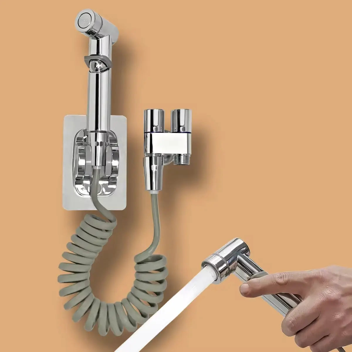 Douchette pour WC à haute pression avec flexible extensible