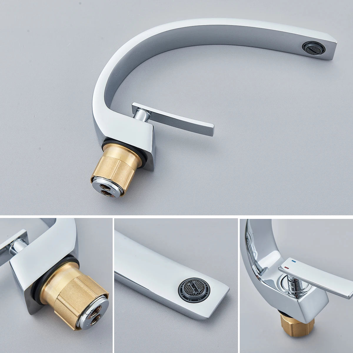Mitigeur Lavabo en Acier Inoxydable
