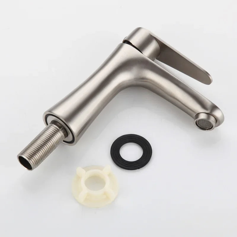 Robinet de Lavabo en Acier Inoxydable (Eau Froide Uniquement)