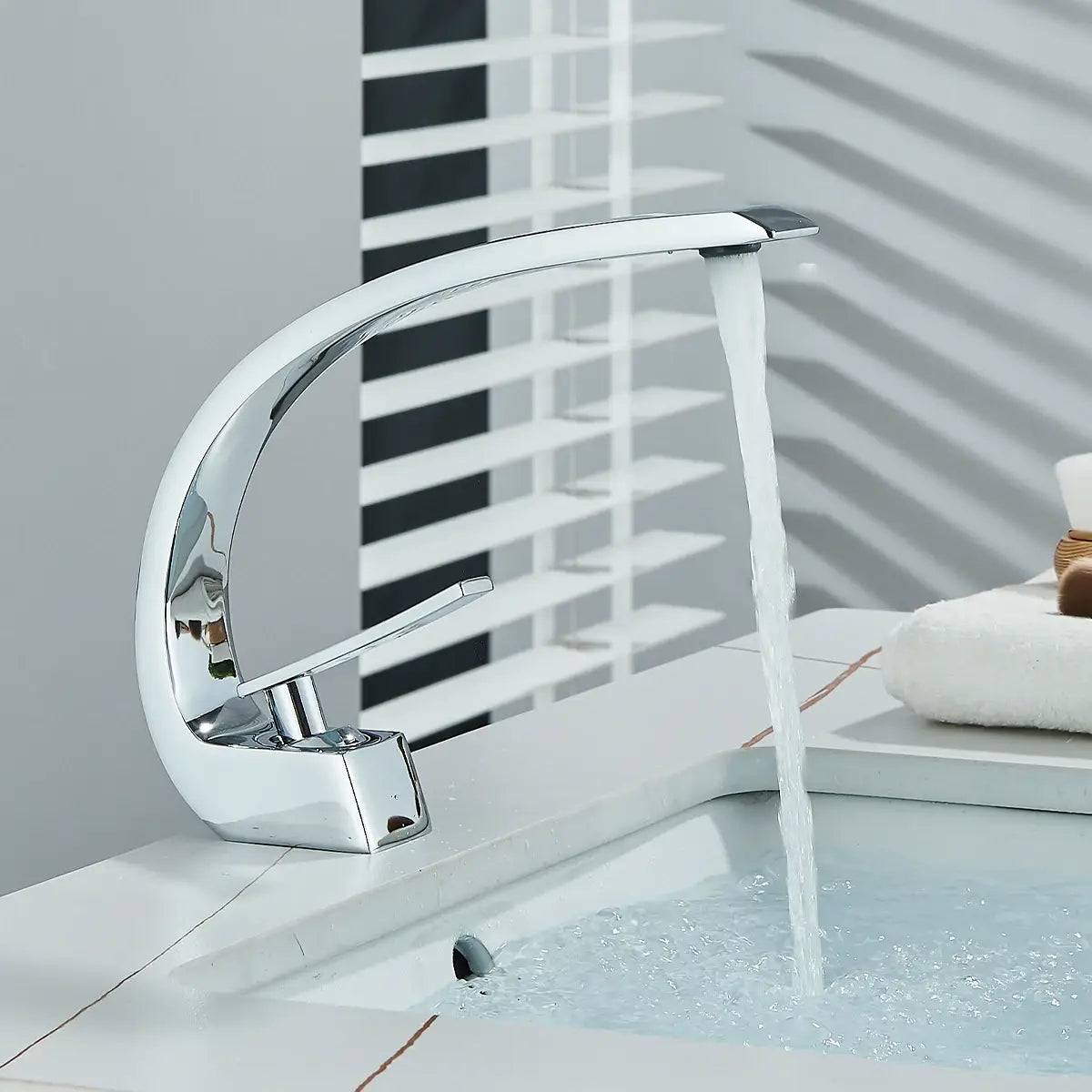 Mitigeur Lavabo en Acier Inoxydable