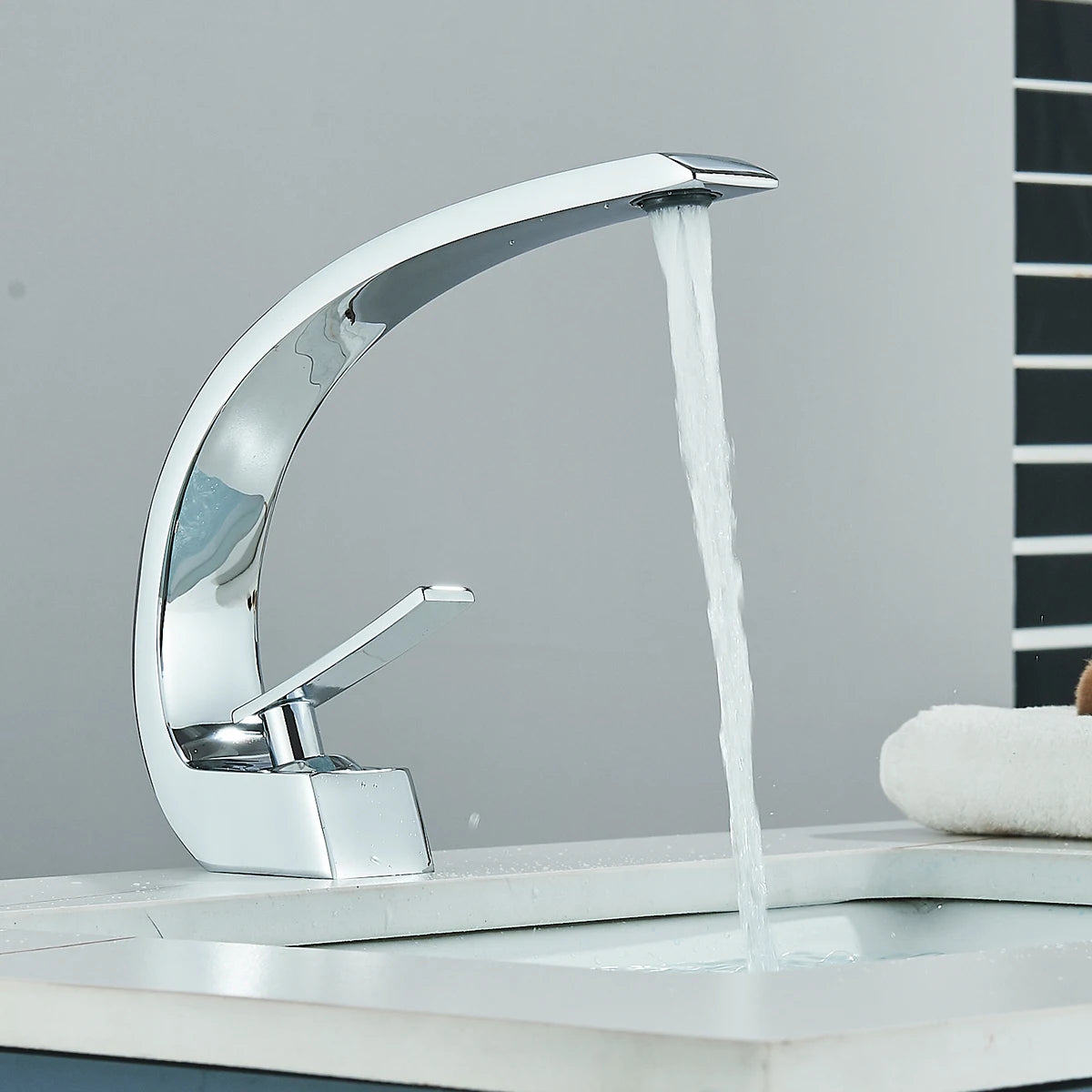 Mitigeur Lavabo en Acier Inoxydable