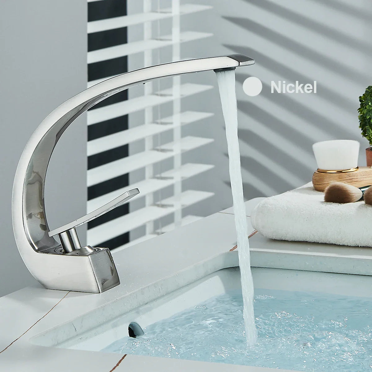 Mitigeur Lavabo en Acier Inoxydable