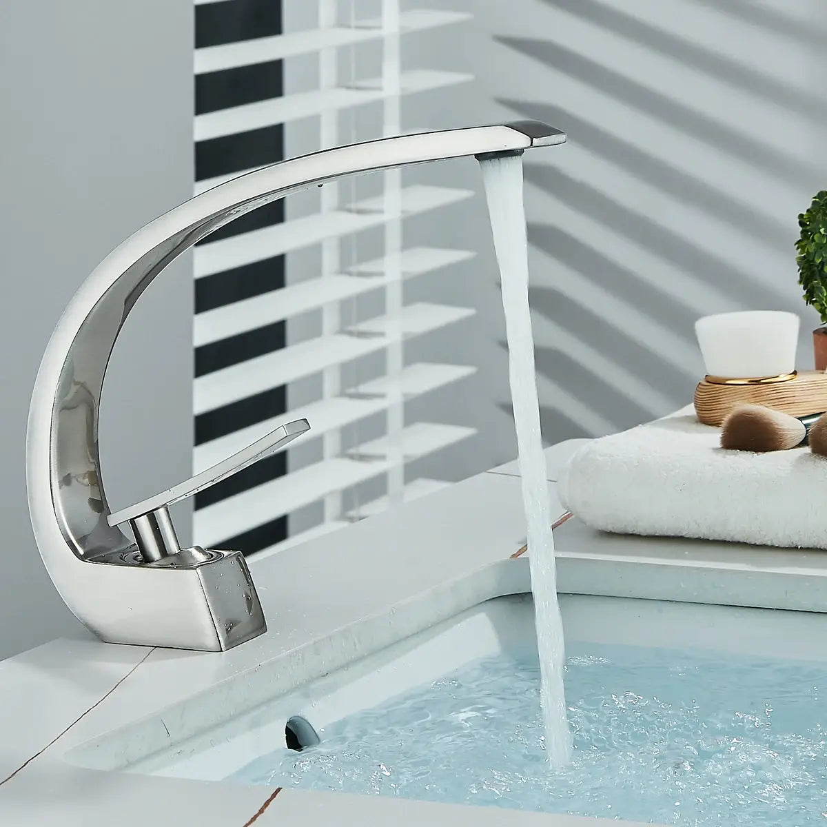 Mitigeur Lavabo en Acier Inoxydable