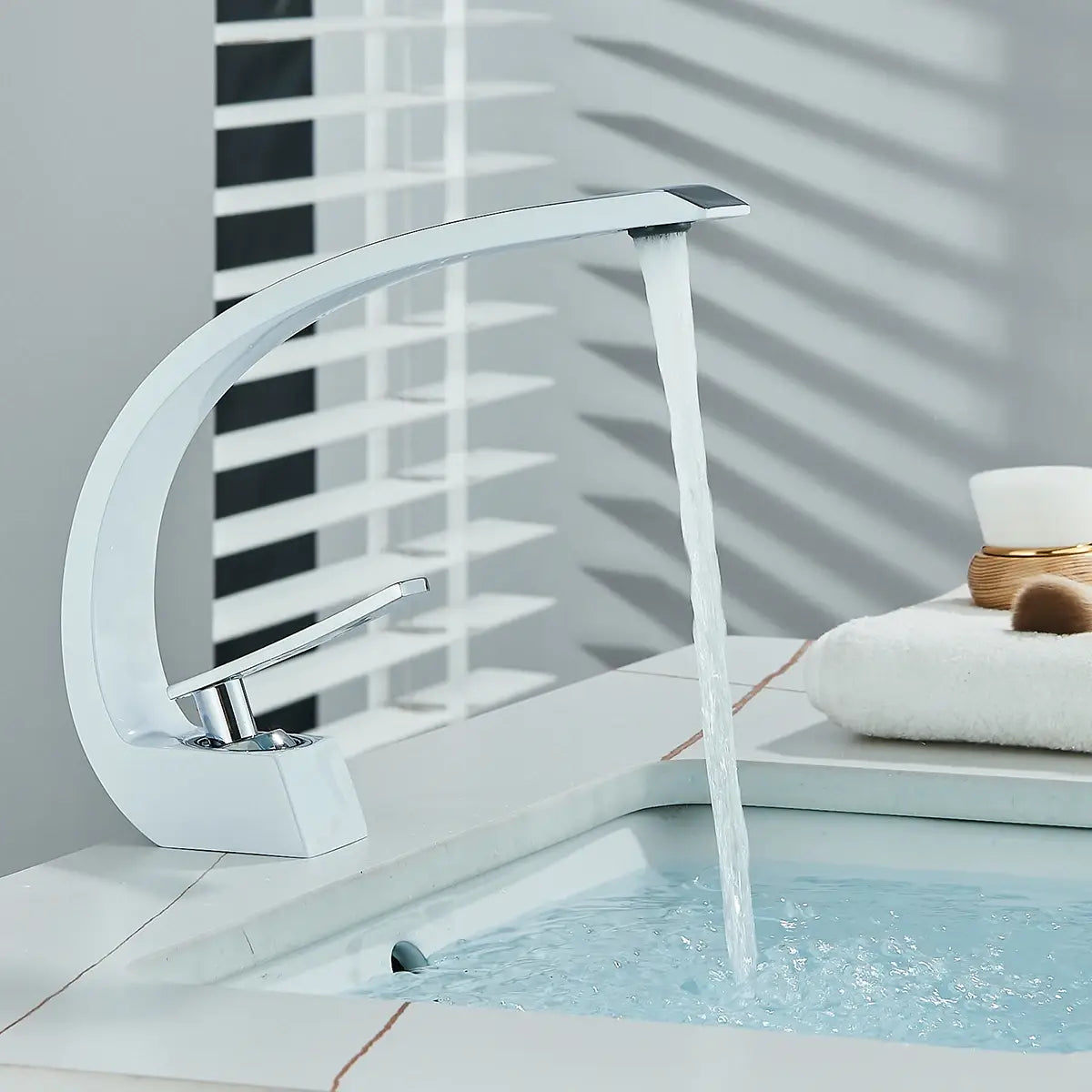 Mitigeur Lavabo en Acier Inoxydable