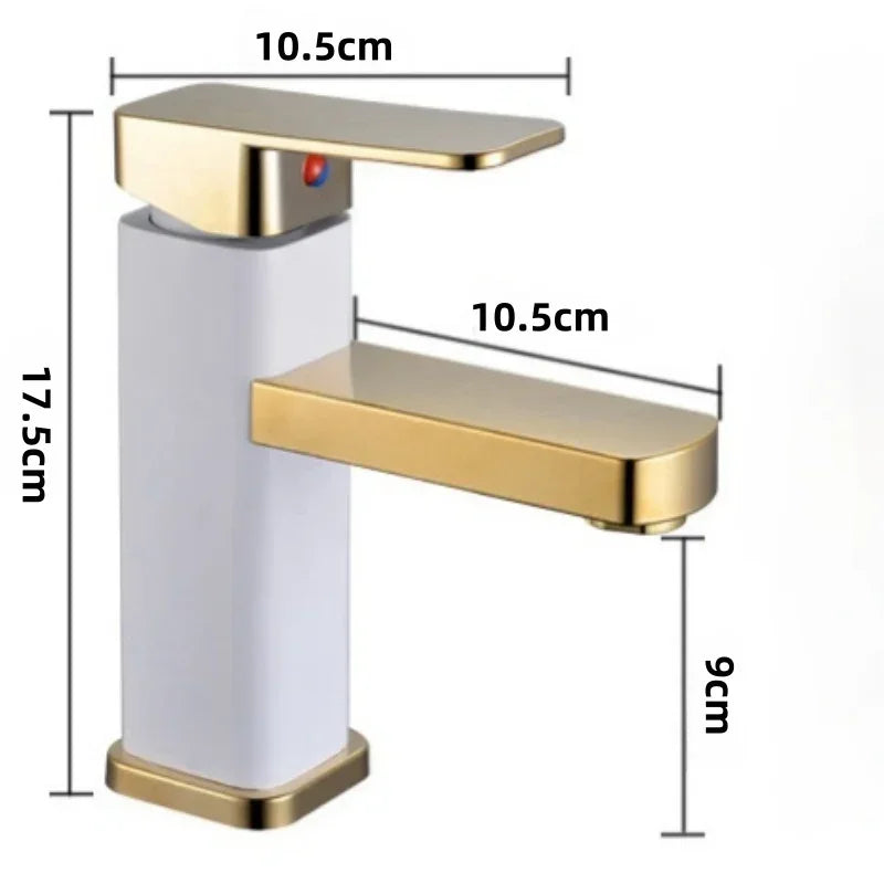 Robinet de Lavabo avec Mitigeur en Acier Inoxydable