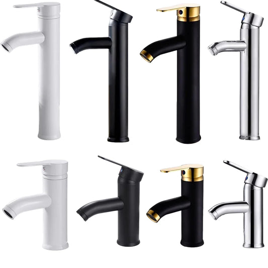 Robinet de Lavabo en Acier Inoxydable Long ou Court